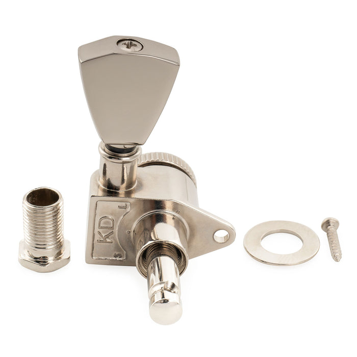 Musiclily Pro R18K Single 18:1 Ratio Full Sealed Locking Machine Head Treble Side Tuner Tuning Peg Key with Keystone Button for Acoustic Electric Guitar