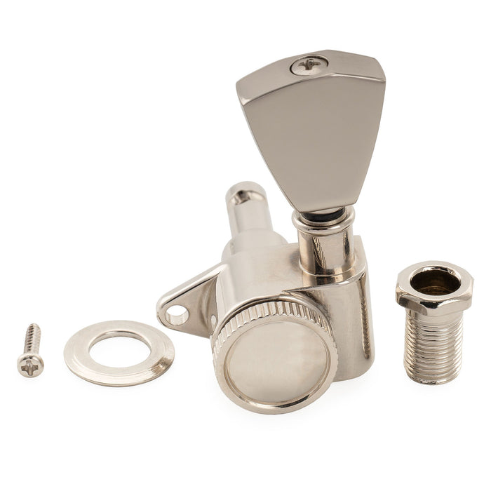 Musiclily Pro R18K Single 18:1 Ratio Full Sealed Locking Machine Head Treble Side Tuner Tuning Peg Key with Keystone Button for Acoustic Electric Guitar