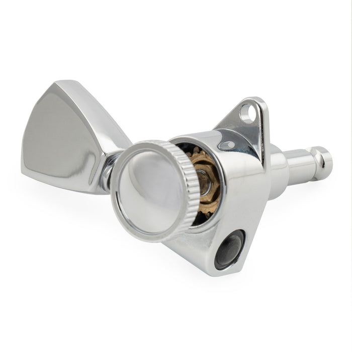 Musiclily Pro R18K Single 18:1 Ratio Full Sealed Locking Machine Head Bass Side Tuner Tuning Peg Key with Keystone Button for Acoustic Electric Guitar