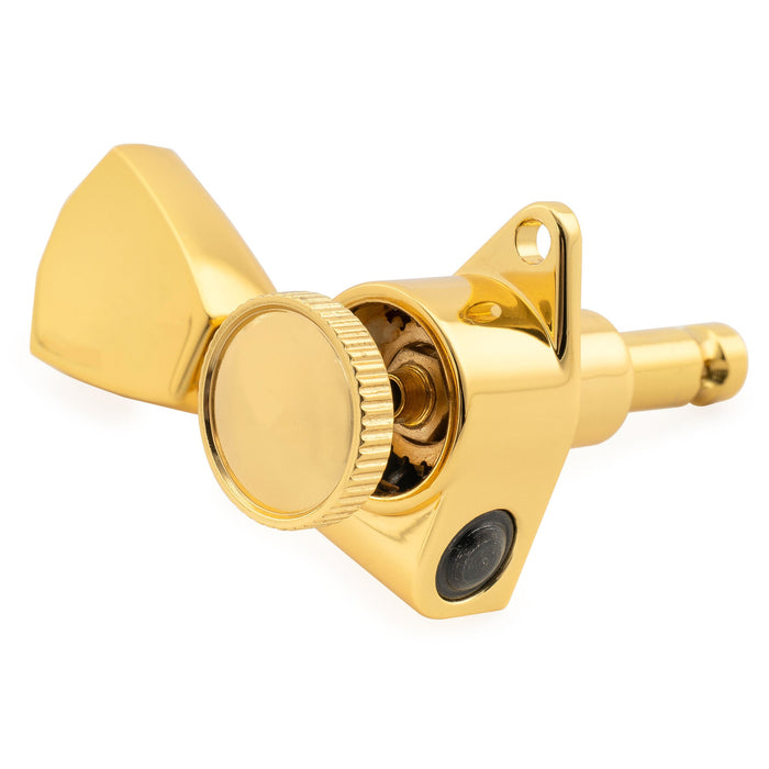 Musiclily Pro R18K Single 18:1 Ratio Full Sealed Locking Machine Head Bass Side Tuner Tuning Peg Key with Keystone Button for Acoustic Electric Guitar