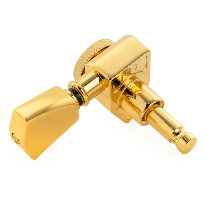 Musiclily Pro R18K Single 18:1 Ratio Full Sealed Locking Machine Head Bass Side Tuner Tuning Peg Key with Keystone Button for Acoustic Electric Guitar