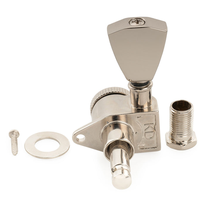 Musiclily Pro R18K Single 18:1 Ratio Full Sealed Locking Machine Head Bass Side Tuner Tuning Peg Key with Keystone Button for Acoustic Electric Guitar