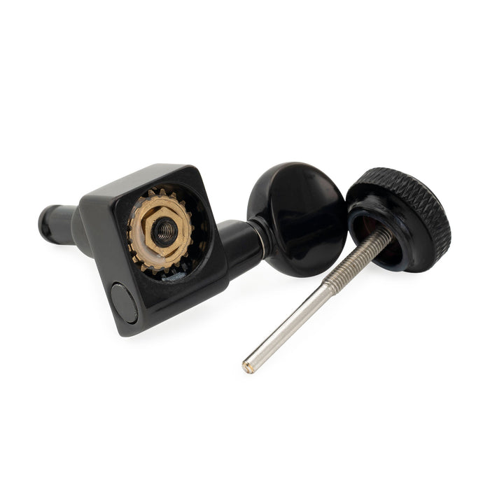 Musiclily Pro シングル 18:1比 2ピン 完全密封ロック式マシンヘッド トレブルサイド チューナー チューニングペグキー ヴィンテージオーバルボタン Fender Strat/Teleスタイル エレキギター用