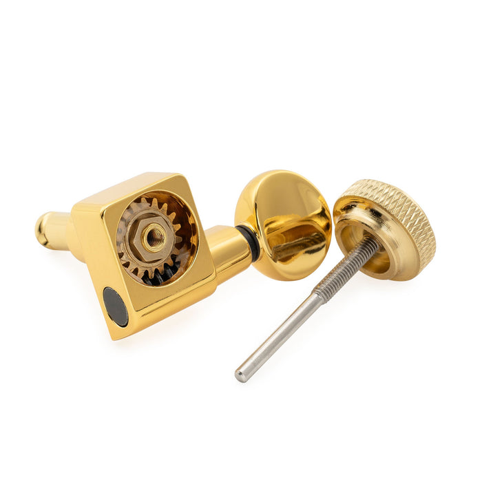 Musiclily Pro シングル 18:1比 2ピン 完全密封ロック式マシンヘッド トレブルサイド チューナー チューニングペグキー ヴィンテージオーバルボタン Fender Strat/Teleスタイル エレキギター用