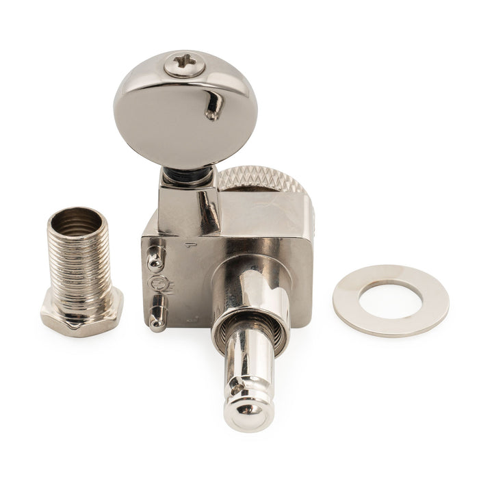 Musiclily Pro 左利き用 6インライン 18:1比 2ピン 完全密封ロック式マシンヘッド チューナー チューニングペグキー ヴィンテージオーバルボタン Fender Strat/Teleスタイル エレキギター用