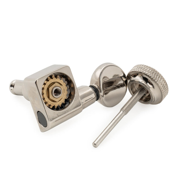 Musiclily Pro シングル 18:1比 2ピン 完全密封ロック式マシンヘッド トレブルサイド チューナー チューニングペグキー ヴィンテージオーバルボタン Fender Strat/Teleスタイル エレキギター用