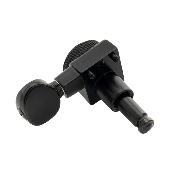 Musiclily Pro 6インライン 18:1比 2ピン 完全密封ロック式マシンヘッド チューナー チューニングペグキー ヴィンテージオーバルボタン Fender Strat/Teleスタイル エレキギター用