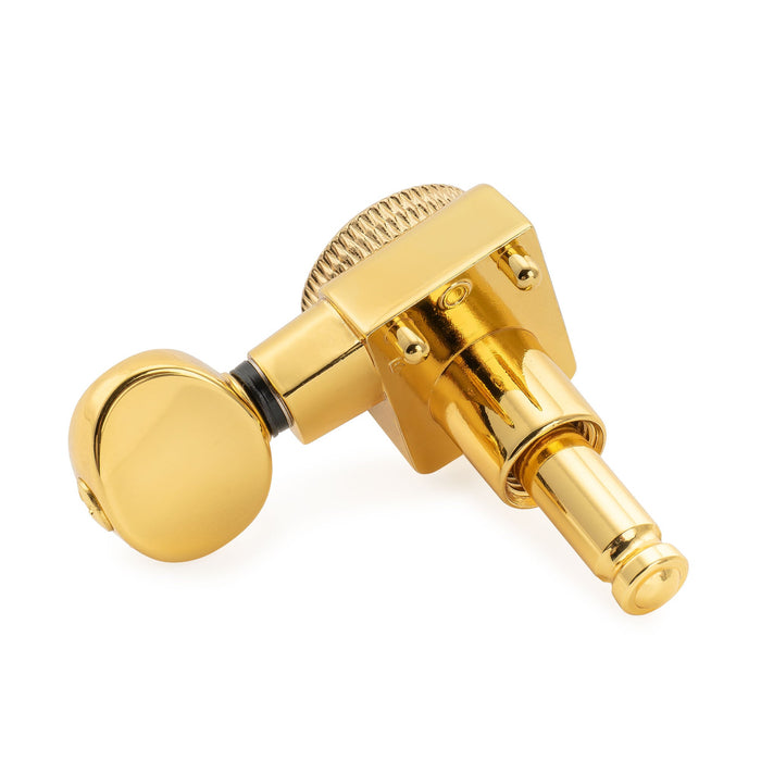 Musiclily Pro シングル 18:1比 2ピン 完全密封ロック式マシンヘッド ベースサイドチューナー チューニングペグキー with ヴィンテージオーバルボタン for Fender Strat Tele スタイル エレキギター