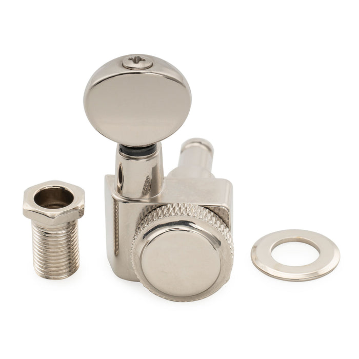 Musiclily Pro 6インライン 18:1比 2ピン 完全密封ロック式マシンヘッド チューナー チューニングペグキー ヴィンテージオーバルボタン Fender Strat/Teleスタイル エレキギター用