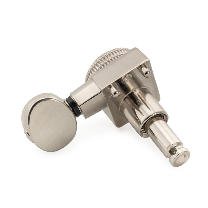 Musiclily Pro シングル 18:1比 2ピン 完全密封ロック式マシンヘッド ベースサイドチューナー チューニングペグキー with ヴィンテージオーバルボタン for Fender Strat Tele スタイル エレキギター