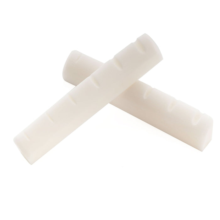 Musiclily Pro 43x5x9mm Flat Bottom Slotted Bone Nut for 6 String YA Style A Series and FG Series Acoustic Guitar (Set of 2)