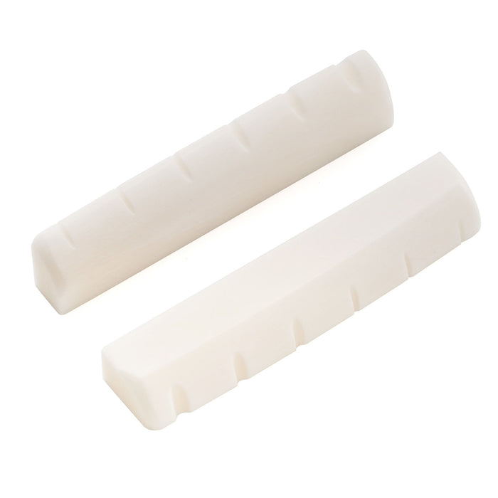 Musiclily Pro 43x5x9mm Flat Bottom Slotted Bone Nut for 6 String YA Style A Series and FG Series Acoustic Guitar (Set of 2)