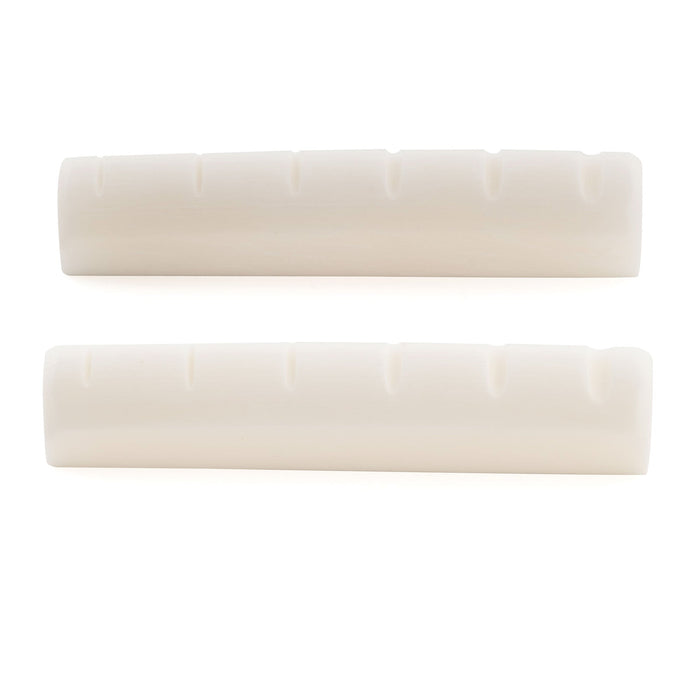 Musiclily Pro 43x5x9mm Flat Bottom Slotted Bone Nut for 6 String YA Style A Series and FG Series Acoustic Guitar (Set of 2)
