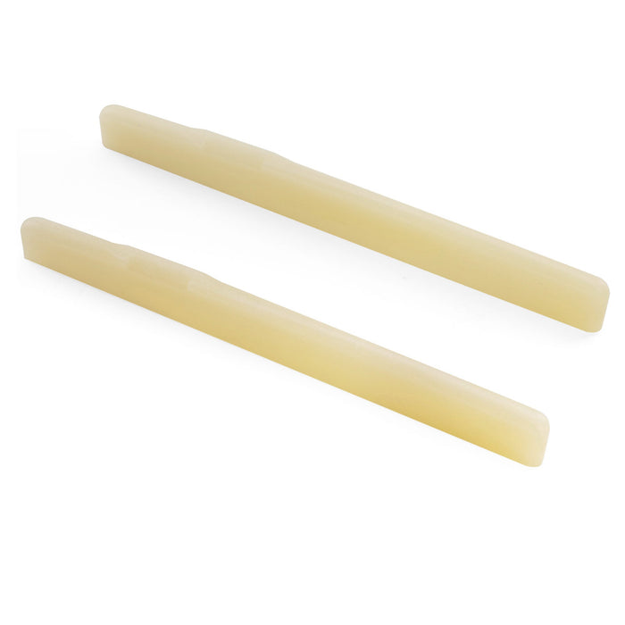 Musiclily Pro 75x3x10mm Flat?Bottom Compensated Bone Saddles for 6 String YA Style FG Series Acoustic Guitar (Set of 2)