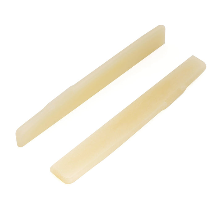 Musiclily Pro 75x3x10mm Flat?Bottom Compensated Bone Saddles for 6 String YA Style FG Series Acoustic Guitar (Set of 2)