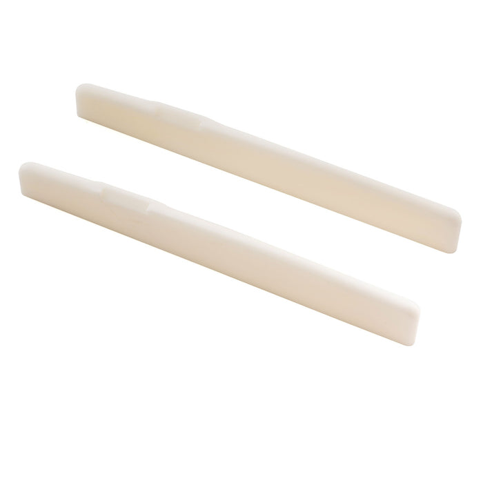 Musiclily Pro 75x3x10mm Flat?Bottom Compensated Bone Saddles for 6 String YA Style FG Series Acoustic Guitar (Set of 2)