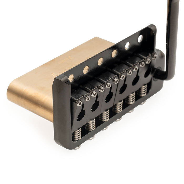 Musiclily Ultra 52.5mm(2-1/16インチ) 全ソリッドブラス 6スクリュー ナイフエッジトレモロブリッジ 36mmブロック付き Stratスタイル エレキギター用