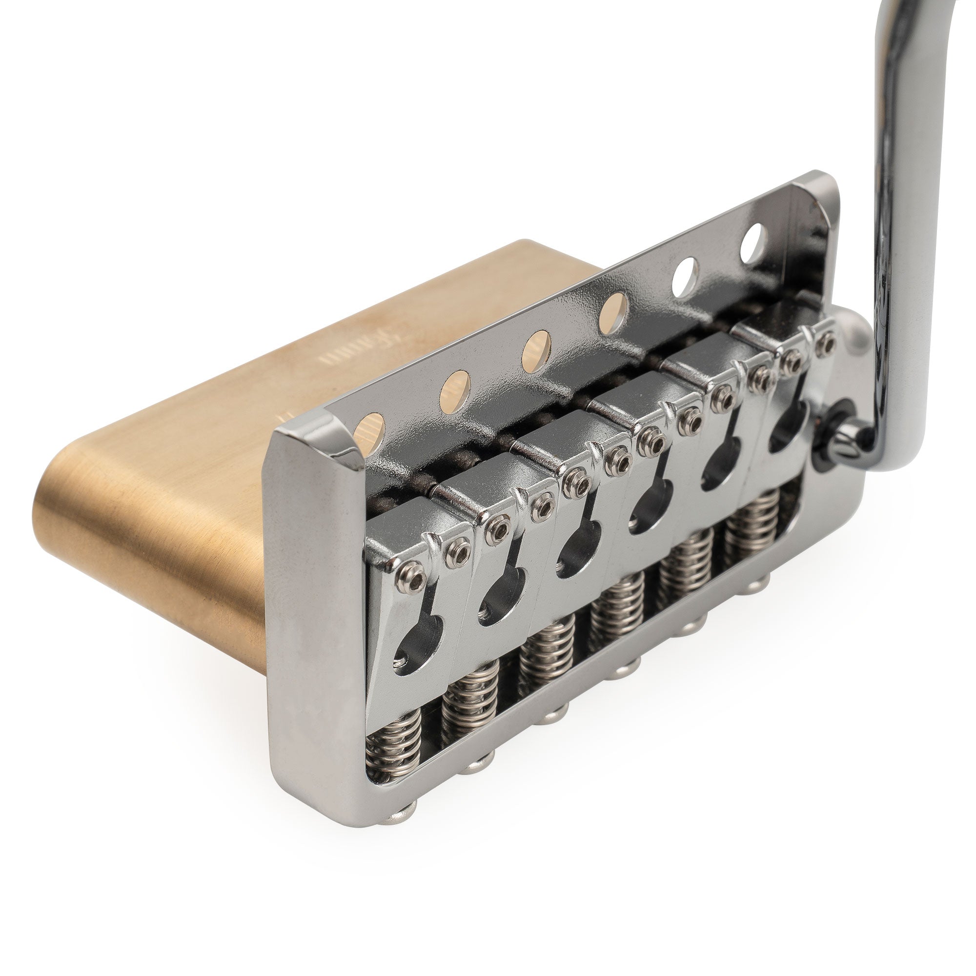Musiclily Ultra BV022 52,5mm(2-1/16 Zoll) Vollmassives Messing 6-Schrauben Messer Kante Tremolo Brücke mit 36mm Block für Strat Stil E-Gitarre