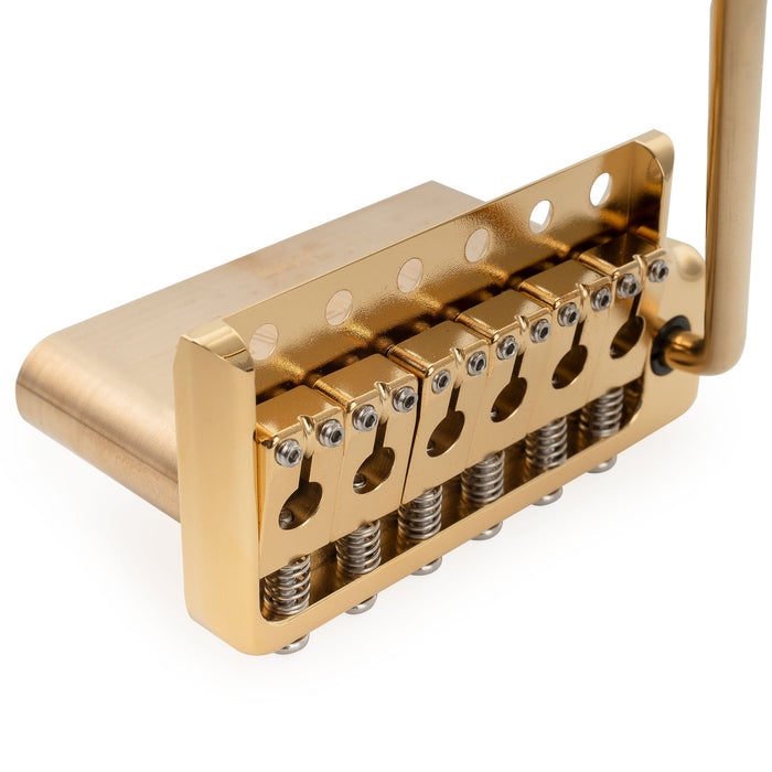 Musiclily Ultra 52.5mm(2-1/16インチ) 全ソリッドブラス 6スクリュー ナイフエッジトレモロブリッジ 36mmブロック付き Stratスタイル エレキギター用