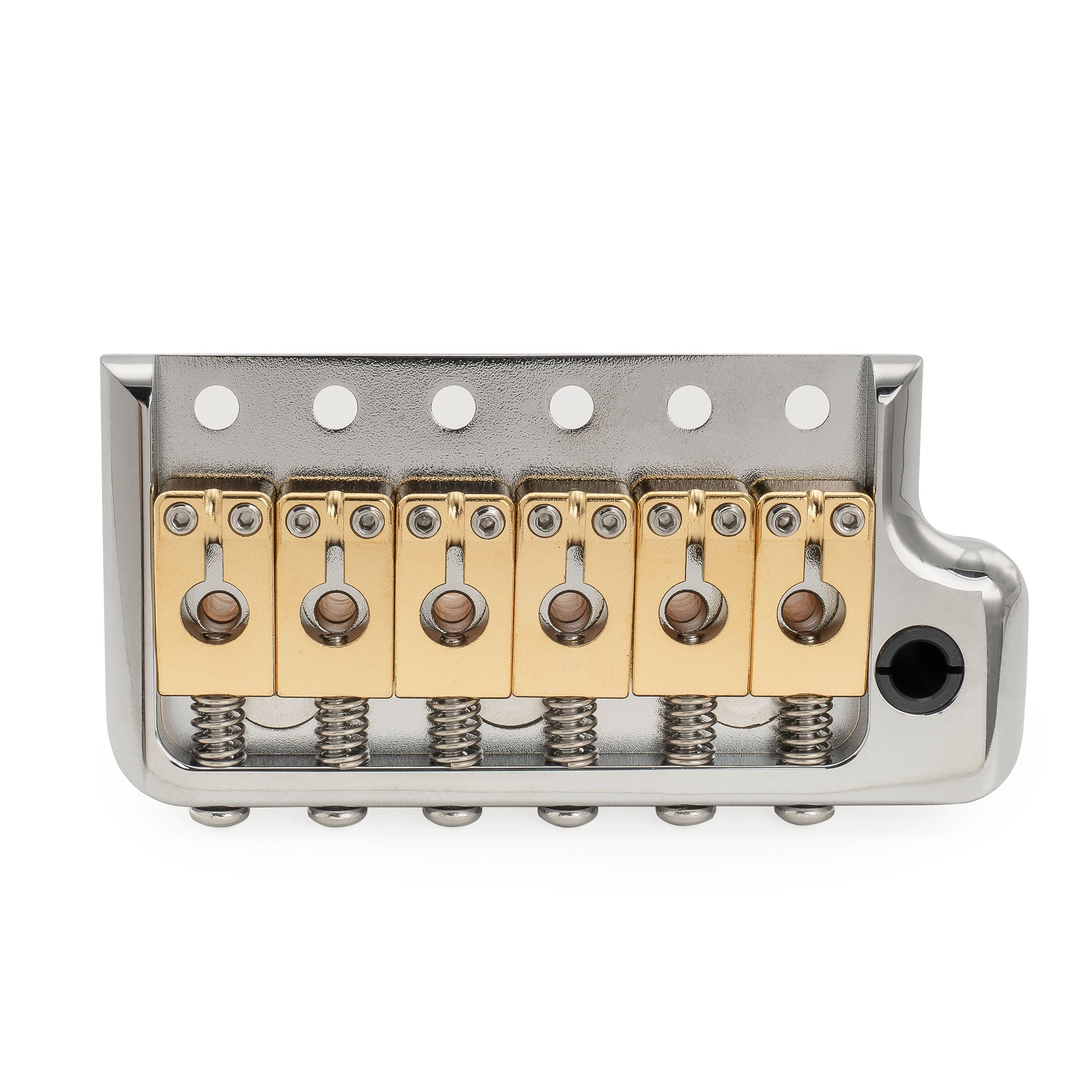 Musiclily Ultra BV022 52,5mm(2-1/16 Zoll) Vollmassives Messing 6-Schrauben Messer Kante Tremolo Brücke mit 36mm Block für Strat Stil E-Gitarre