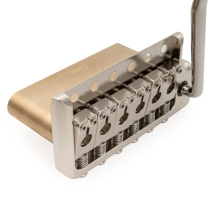 Musiclily Ultra 52.5mm(2-1/16インチ) 全ソリッドブラス 6スクリュー ナイフエッジトレモロブリッジ 36mmブロック付き Stratスタイル エレキギター用