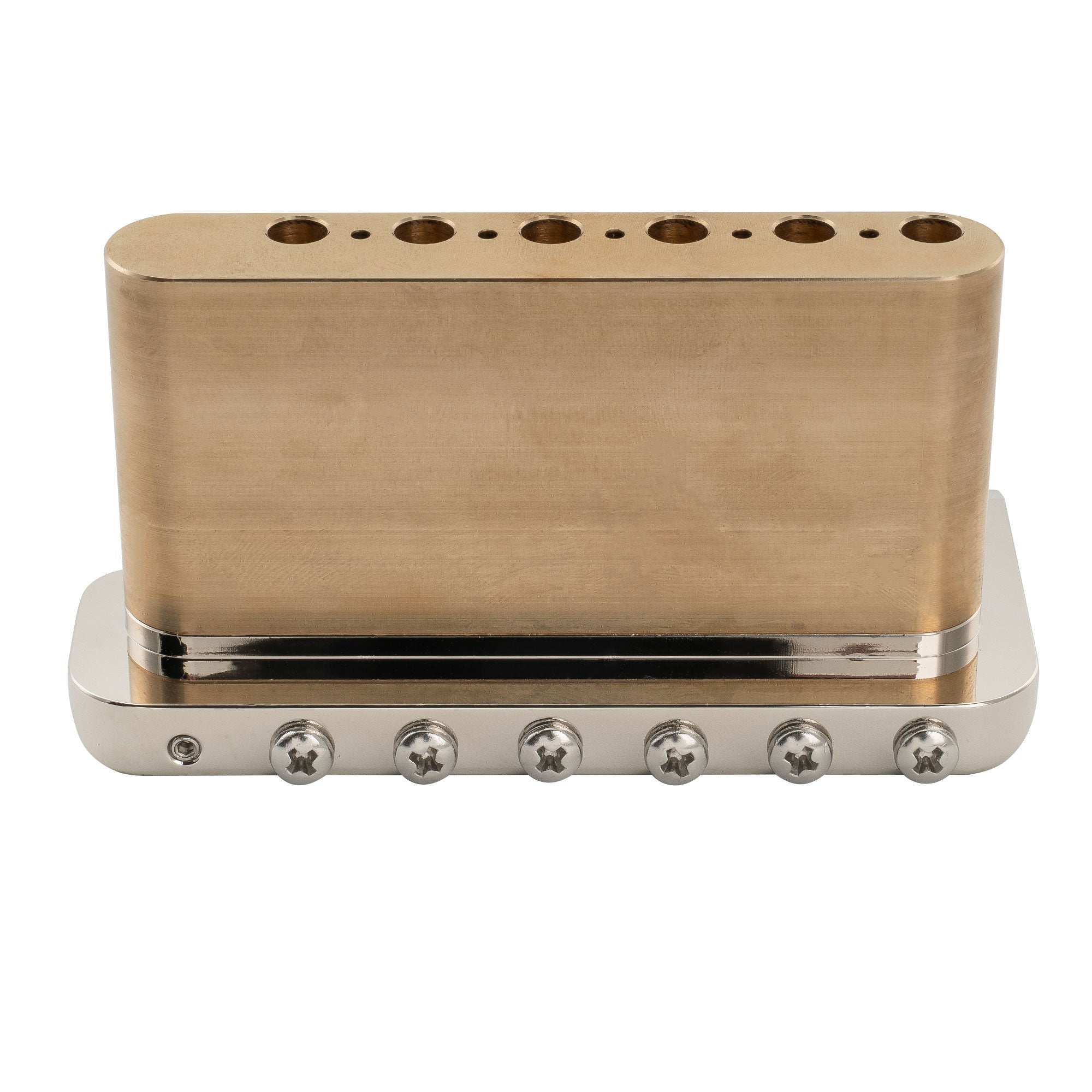 Musiclily Ultra BV022 52,5mm(2-1/16 Zoll) Vollmassives Messing 6-Schrauben Messer Kante Tremolo Brücke mit 36mm Block für Strat Stil E-Gitarre