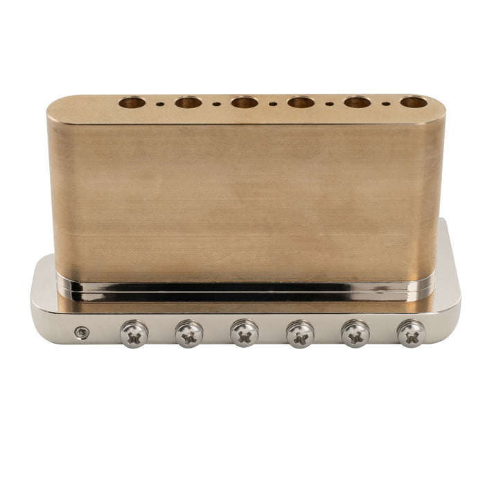 Musiclily Ultra 52.5mm(2-1/16インチ) 全ソリッドブラス 6スクリュー ナイフエッジトレモロブリッジ 36mmブロック付き Stratスタイル エレキギター用