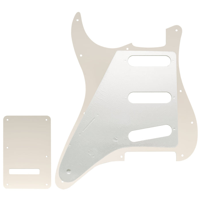 Musiclily Pro 11穴 ST ギターピックガード＆バックプレートセット Squier Sonic Strat SSS エレキギター用