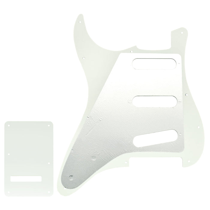 Musiclily Pro 11穴 ST ギターピックガード＆バックプレートセット Squier Sonic Strat SSS エレキギター用