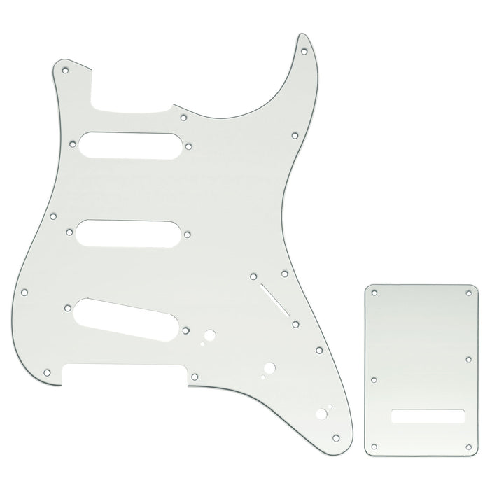 Musiclily Pro 11穴 ST ギターピックガード＆バックプレートセット Squier Sonic Strat SSS エレキギター用