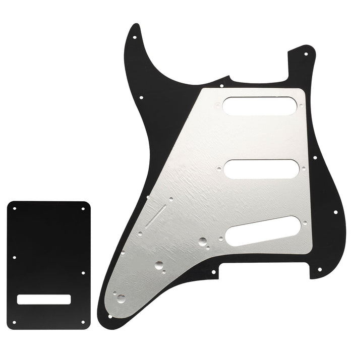 Musiclily Pro 11穴 ST ギターピックガード＆バックプレートセット Squier Sonic Strat SSS エレキギター用