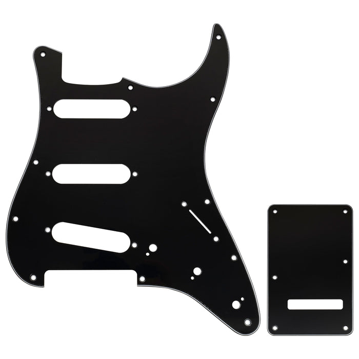 Musiclily Pro 11穴 ST ギターピックガード＆バックプレートセット Squier Sonic Strat SSS エレキギター用
