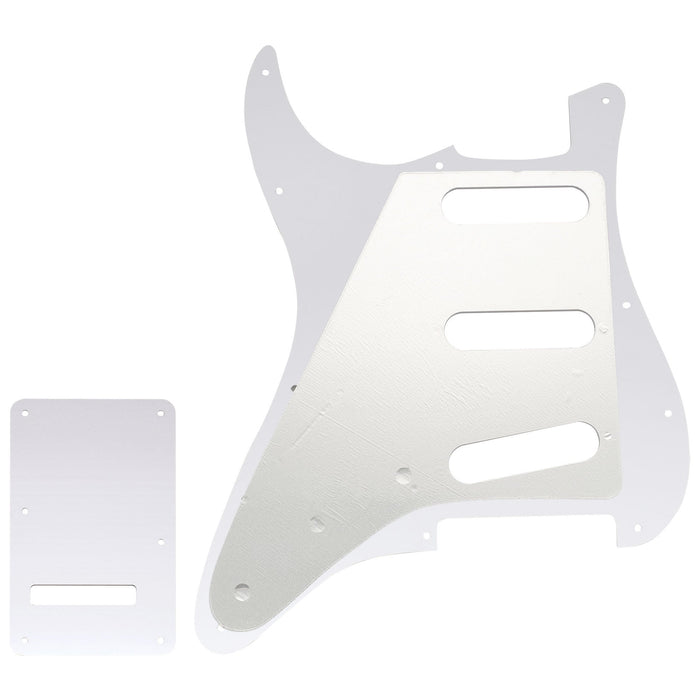 Musiclily Pro 11穴 ST ギターピックガード＆バックプレートセット Squier Sonic Strat SSS エレキギター用