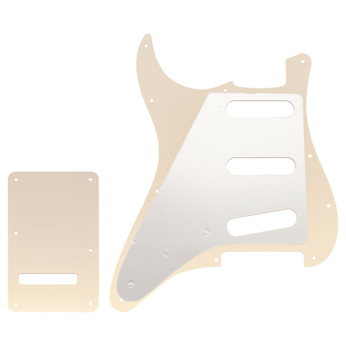 Musiclily Pro 11穴 ST ギターピックガード＆バックプレートセット Squier Sonic Strat SSS エレキギター用