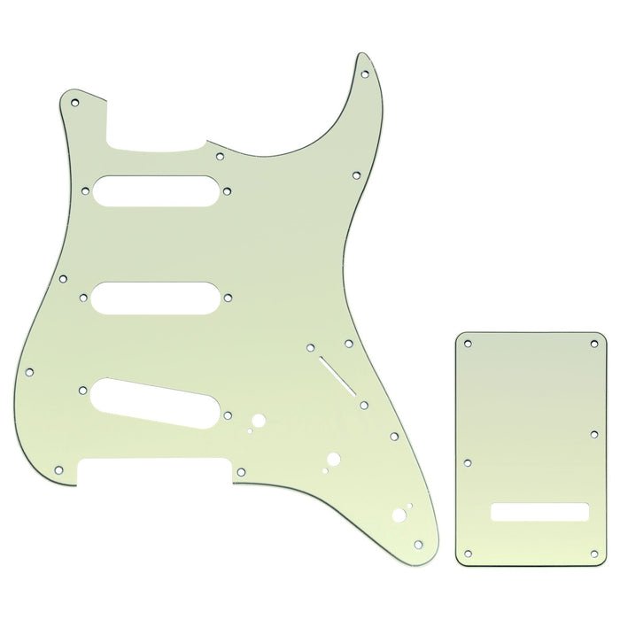 Musiclily Pro 11穴 ST ギターピックガード＆バックプレートセット Squier Sonic Strat SSS エレキギター用