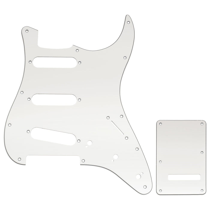 Musiclily Pro 11穴 ST ギターピックガード＆バックプレートセット Squier Sonic Strat SSS エレキギター用