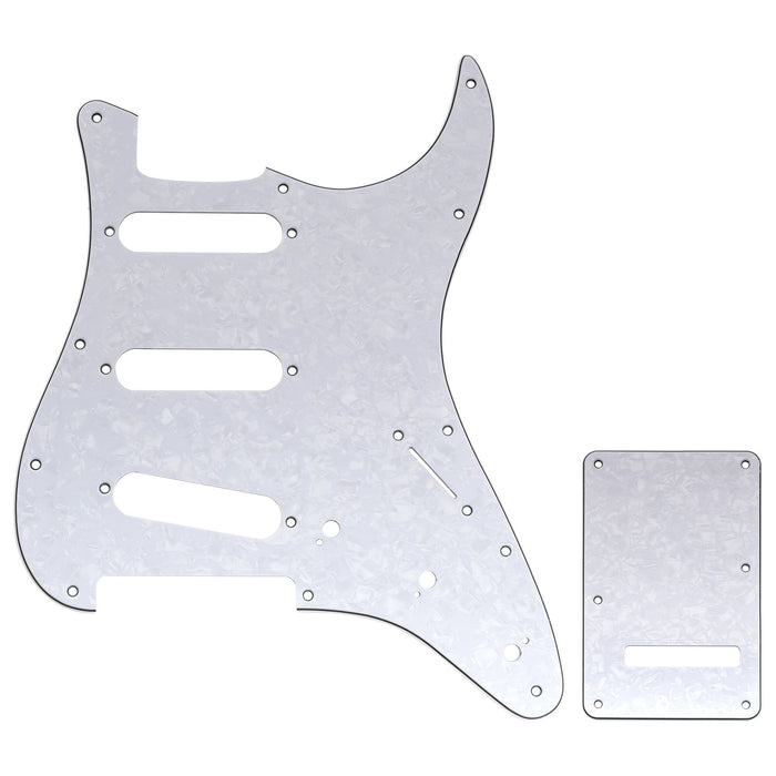 Musiclily Pro 11穴 ST ギターピックガード＆バックプレートセット Squier Sonic Strat SSS エレキギター用