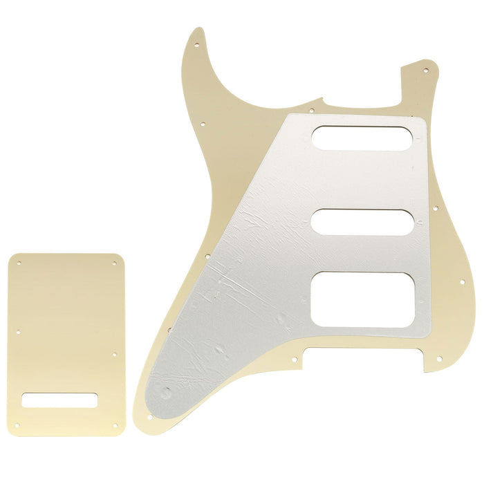Musiclily Pro 11穴 ST ギターピックガード＆バックプレートセット Squier Sonic Strat HSS エレキギター用
