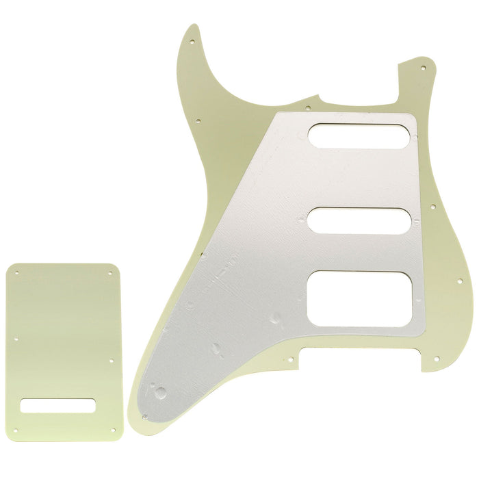 Musiclily Pro 11穴 ST ギターピックガード＆バックプレートセット Squier Sonic Strat HSS エレキギター用