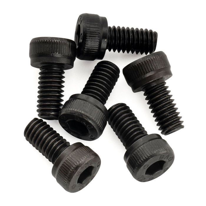 Musiclily Pro スチール M4x8mm ロッキングナット 六角ネジ Floyd Rose ダブルロック トレモロブリッジ エレキギター用, ブラック (6個セット)