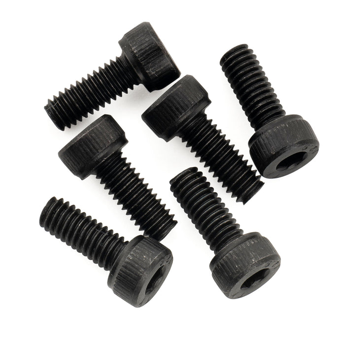 Musiclily Pro スチール M4x10mm ロッキングナット 六角ネジ Floyd Rose ダブルロック トレモロブリッジ エレキギター用, ブラック (6個セット)