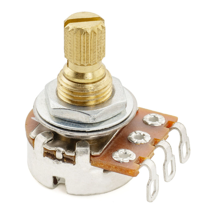 Musiclily Pro A250K ミニポット 黄銅製 メトリック スプリット ショートシャフト 6.5mm オーディオテーパー ポテンショメーター エレキギター/ベース用