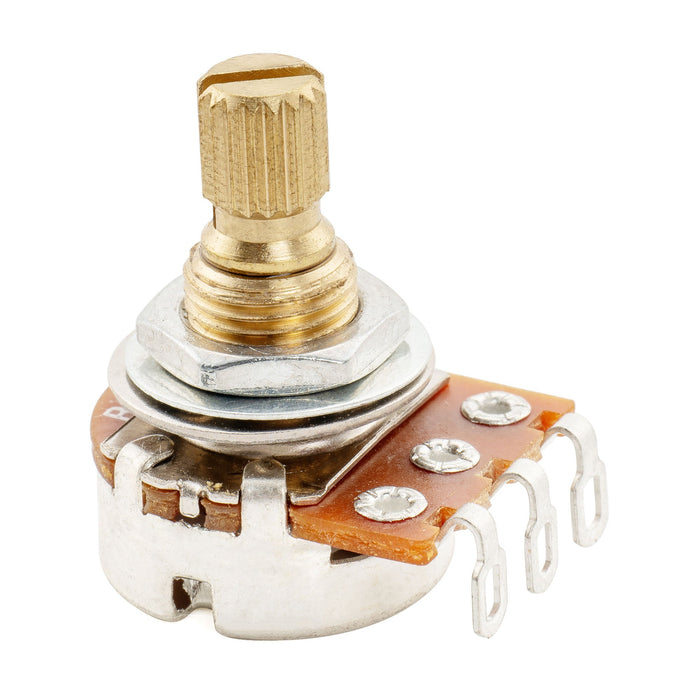 Musiclily Pro A250K ミニポット 黄銅製 メトリック スプリット ショートシャフト 6.5mm オーディオテーパー ポテンショメーター エレキギター/ベース用