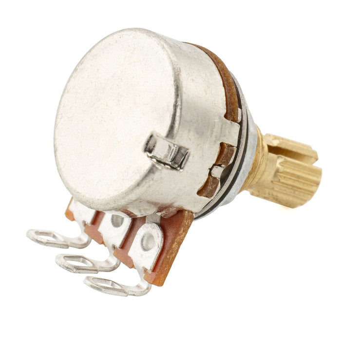 Musiclily Pro A500K ミニポット 黄銅製 メトリック スプリット ショートシャフト 6.5mm オーディオテーパー ポテンショメーター エレキギター/ベース用