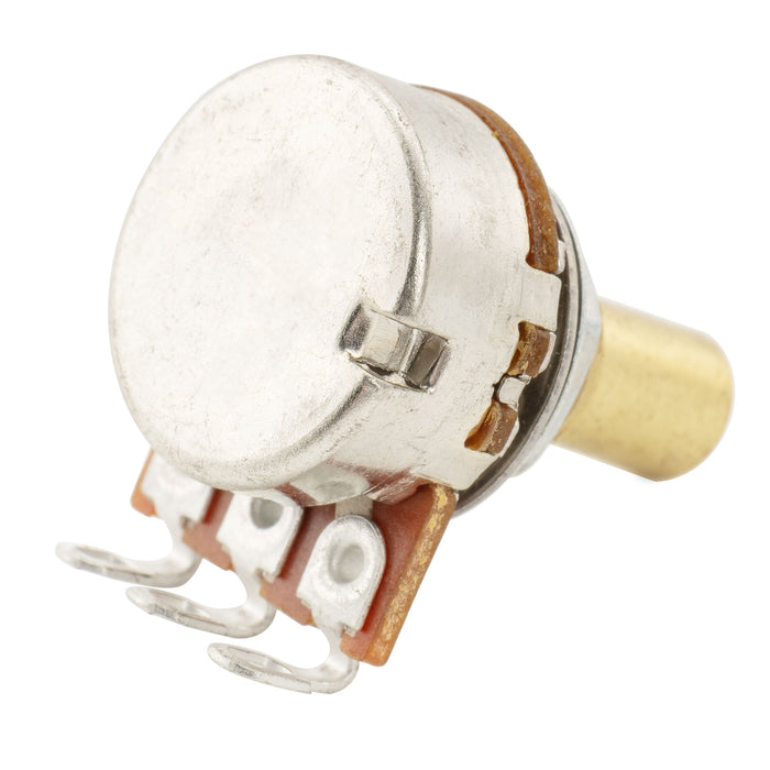 Musiclily Pro A250K ミニポット 黄銅製 メトリック ソリッド ショートシャフト 6.5mm オーディオテーパー ポテンショメーター エレキギター/ベース用