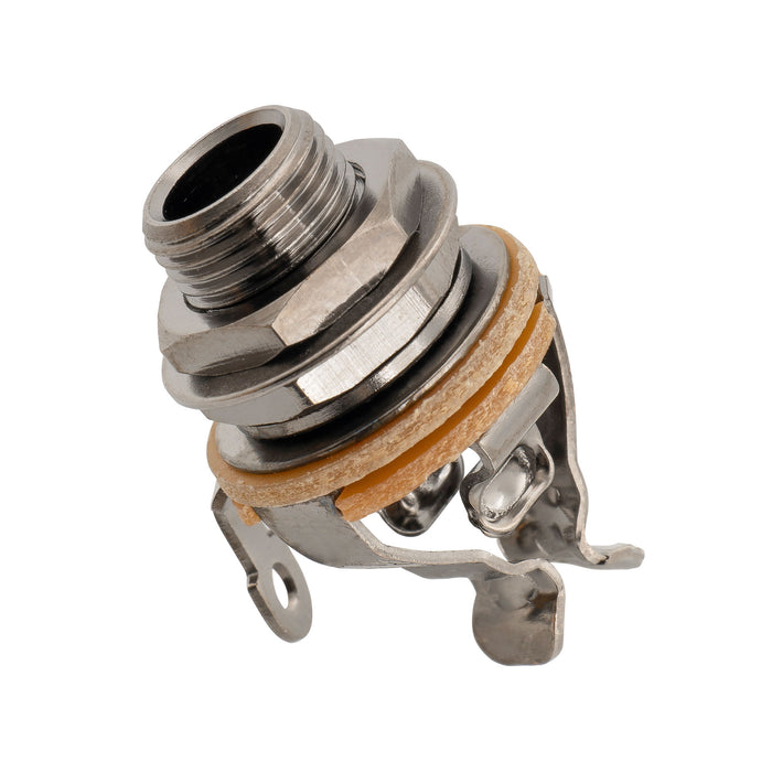 Conector de saída mono de 1/4 polegada (6,35 mm) de contato múltiplo para guitarra elétrica, baixo, preto Cosmo