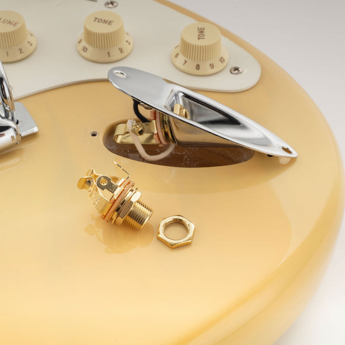 Pure Tone 1/4 inch 6.35mm Mono Output Jack Socket Multi-Contact for Electric Guitar Bass