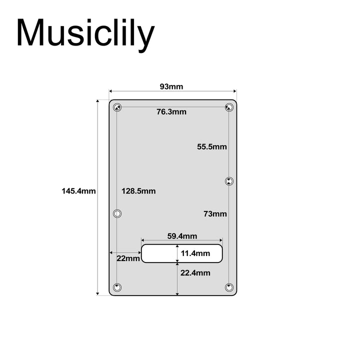 Musiclily Pro 6穴 ST ギターバックプレート Squier Sonic Strat HSS エレキギター用