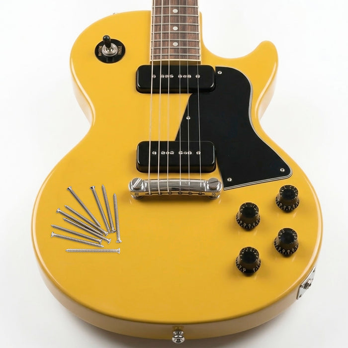 Parafusos de Montagem de Captação de Aço Inoxidável #4x1-1/2 Polegada (2,8x38,56mm) Musiclily Ultra para Guitarra Elétrica Estilo P90, Conjunto de 10