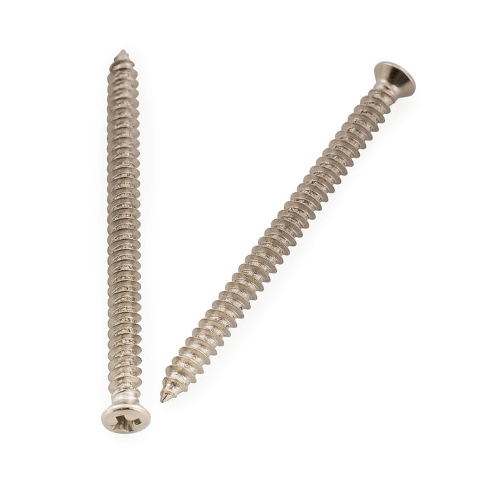 Parafusos de Montagem de Captação de Aço Inoxidável #4x1-1/2 Polegada (2,8x38,56mm) Musiclily Ultra para Guitarra Elétrica Estilo P90, Conjunto de 10